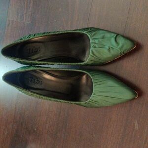 New Tibi Heels - Unique Green Fabric Wrap - Size 38 - Without Box
